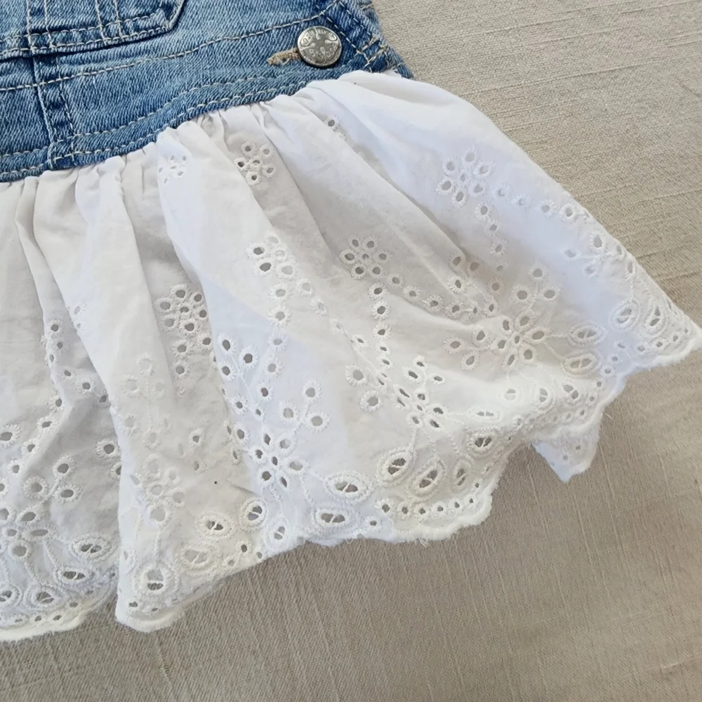 Oshkosh eyelet denim cotton skirtall 6 months